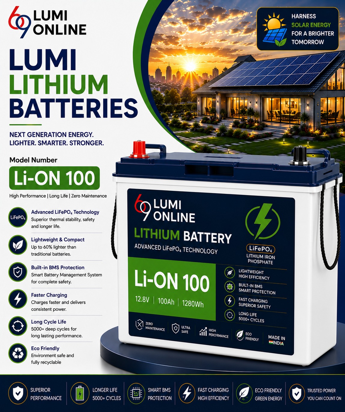Li-ON 100 Lithium Inverter Battery