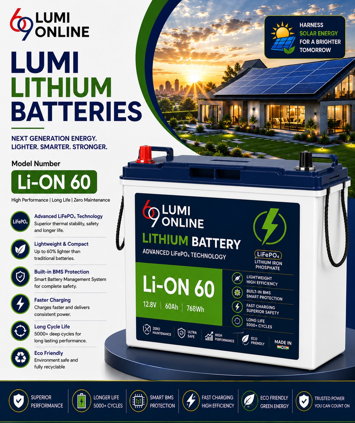 Li-ON 60 Lithium Inverter Battery